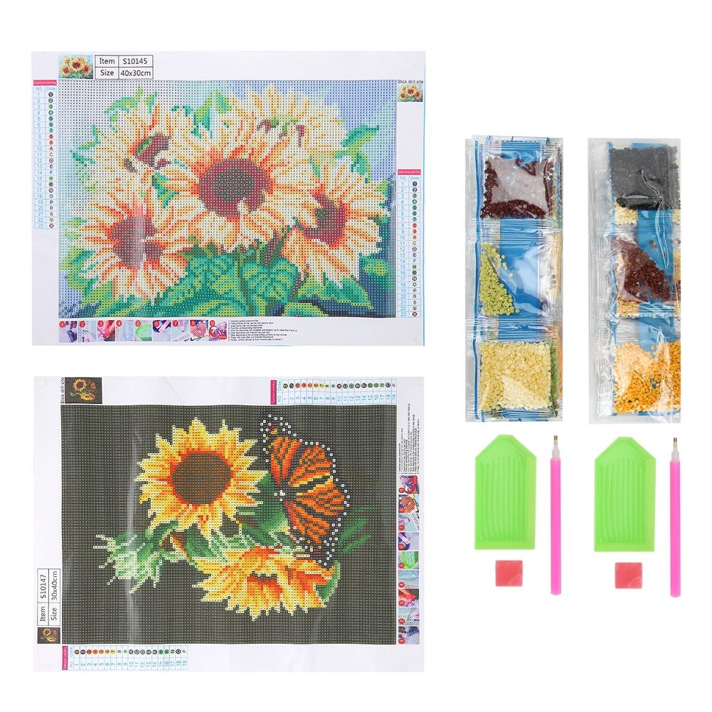 2Pcs DIY Landscape Pattern Diamond Painting Kit Handicraft for Home Bedroom Office Decoration