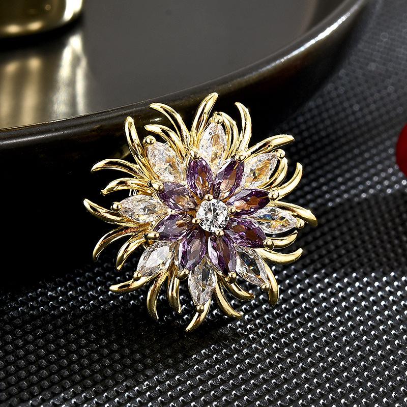 

Классическая элегантность, универсальная магнитная пряжка Bauhinia, аксессуары для пальто, светоотражающие булавки, аксессуары для брошей фиолетовый