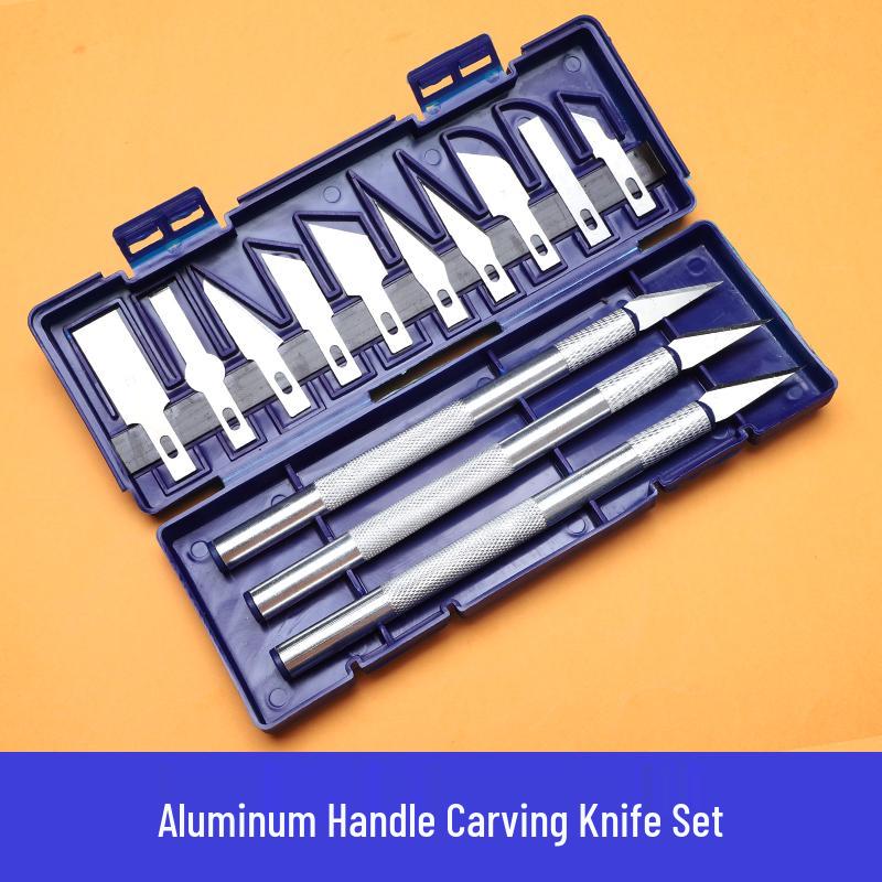 Handmade Carving Knife & Rubber Stamp Cutting Tool Set with Mat for Journals & Collage