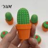 Small Desk Accessory 3D Printed Cactus Fidget Clicker Toy, Simulated Succulents Portable Decompression Toy Ornament, Mini Sensory for Adults