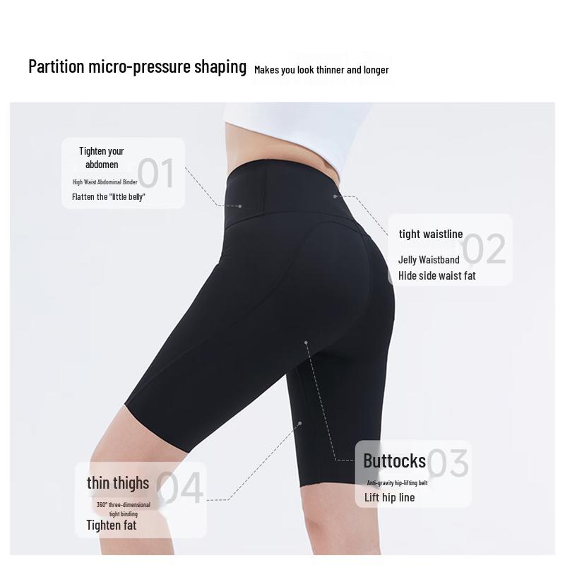 Women's 5-Point Tummy Control Yoga & Cycling Shark Pants