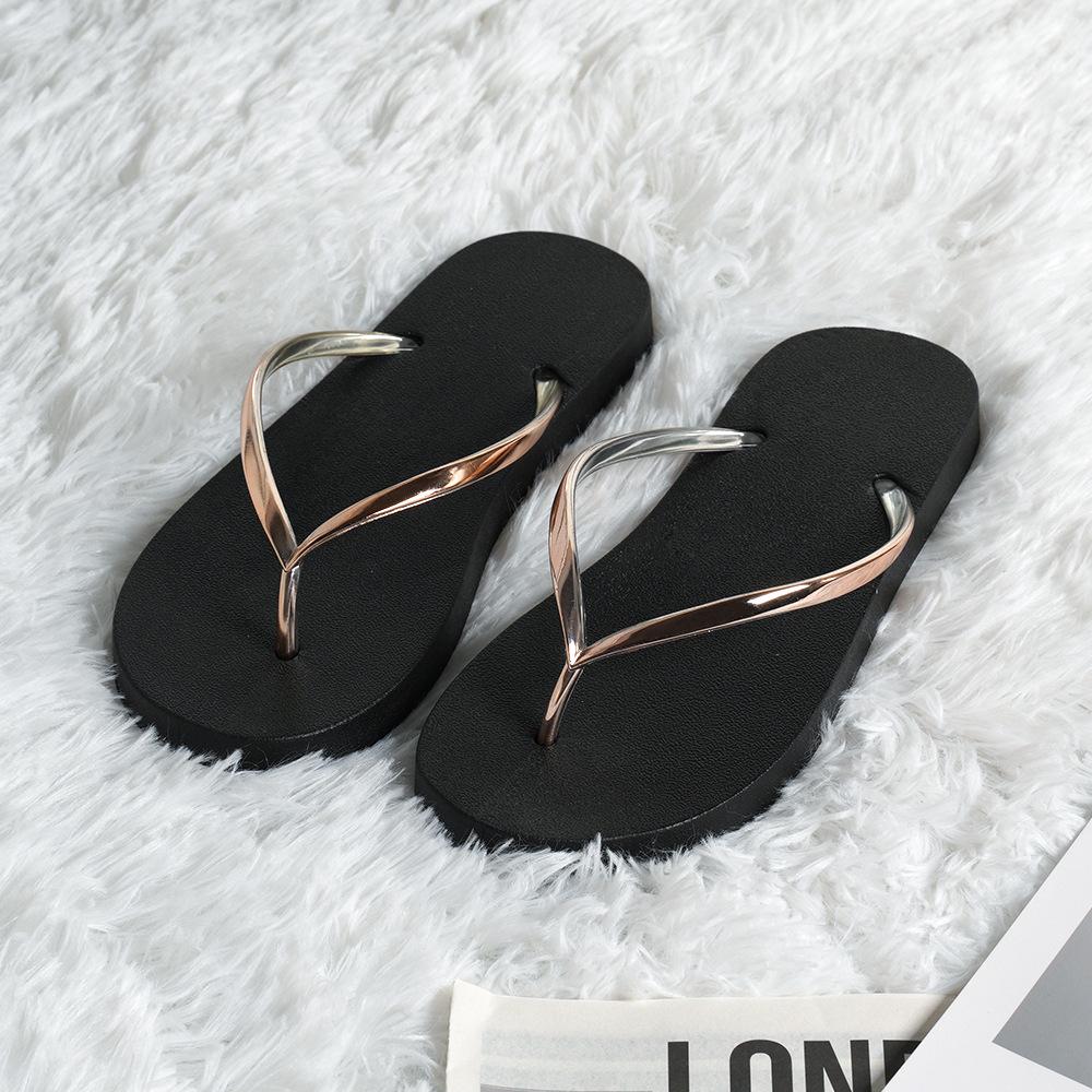 

Women s Flat Slippers Fashion Trend Flip Flops Women Versatile Outer Wear Flat Bottom Cute Casual Slippers Beach Shoes Women 36 чорний