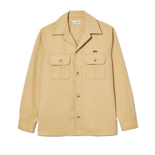 Lacoste Men's Plaid Cotton Twill Oversized Overshirt