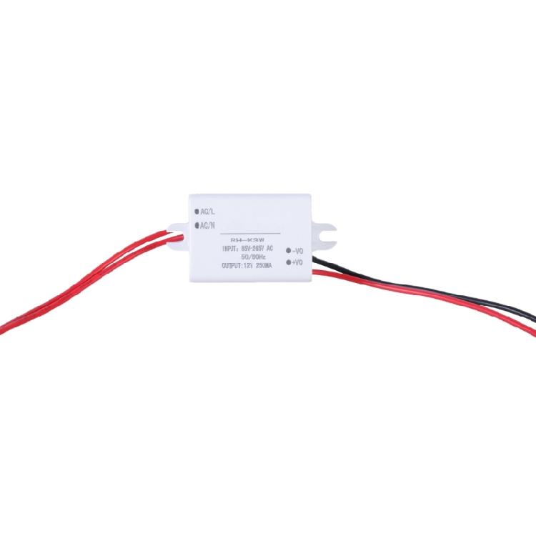 White Power Adapter AC85V~265V to DC12V 250mA Voltage Step Down Module Conversion Solution for Camera Toy Router