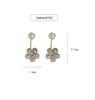 Shinning Flower Drop Earrings For Women Elegant Cubic Zirconia Fashion Jewelry All Match