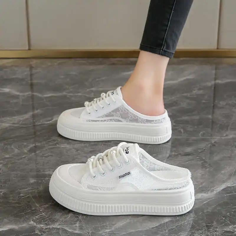 Fashion Non-slip Sole Big Sole Ladies Sneakers Purple Vulcanize Tennis Shoes Womans Women's Flat Sport Gym Sneackers Trending