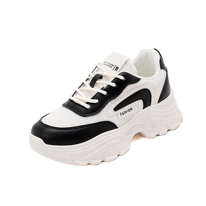 Sport Shoes for Women Sneakers  Trend Running Breathable Casual Thick Heightened Student Shoes