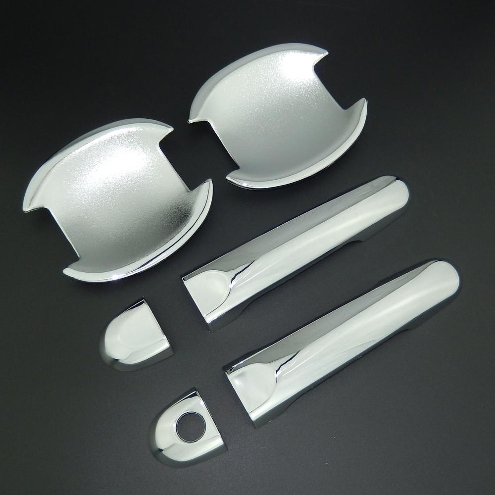 For Nissan Juke 2011-2018 ABS Chrome Side Door Handle Cover Trim & Door Bowl Cover Car Styling 2012 2013 2014 2015 2016