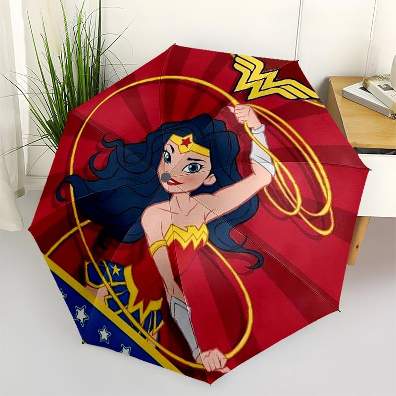 

1pc Wonder Woman Lasso of Truth Umbrella with Plastic Handle,Cartoon Pattern,Suitable for All Seasons Multi-functional Umbrella366