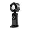 Portable Handheld Fan with 100Speed Airflow, Foldable Rechargeable Desk Fan, 3600mAh Battery Black