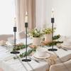 3/2Pc Candle Holder Metal Candlestick Holder for Taper Candle Decortive Black Candle Holder for Home Decor Wedding Dinning Party