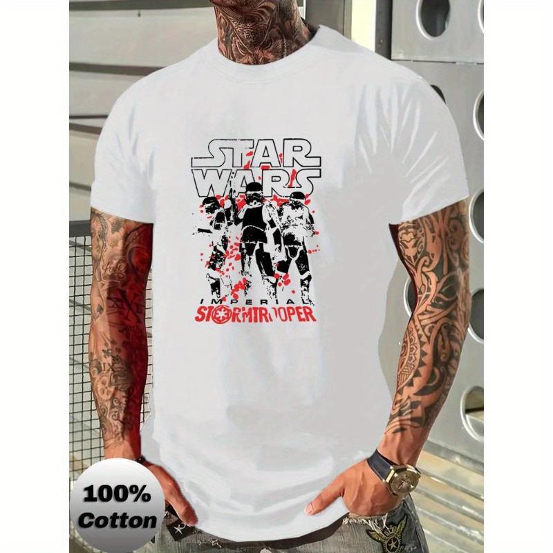 

Star Wars T-Shirt,Soft Breathable & Fade Resistant, Classic Fit for Daily Casual Wear XXL белый