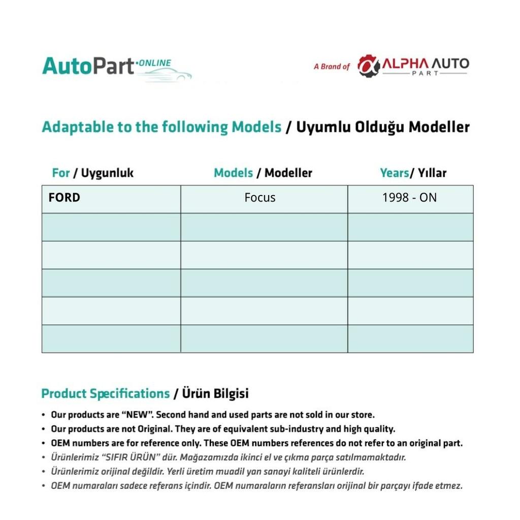 Glass Jack Plastic For Ford Focus Right Left SET