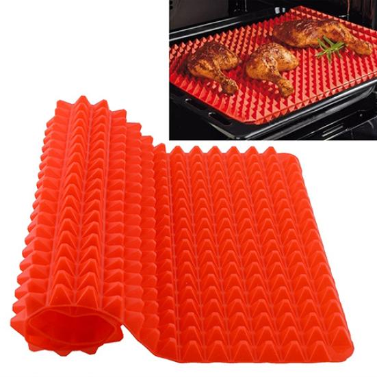 

Red Pyramid Pan Nonstick Silicone Baking Mat Mould Cooking Mat Oven Baking Tray