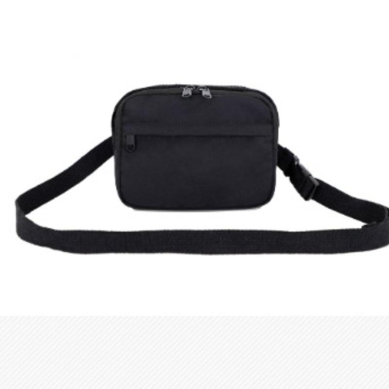 

New Colorful Fashion Women s Sports Shoulder Bag Soft Nylon Zipper Chest Bags Simple Portable Ladies Phone Purse Small Handbags чёрный