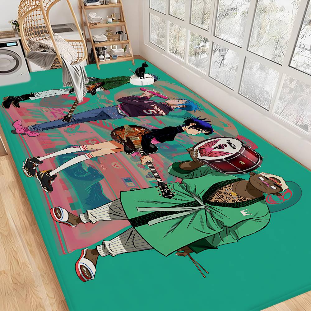 Music Cool Band G-gorillaz Door Mat Washable Non-Slip Living Room Sofa Chairs Area Mat Kitchen Doormat Area Rug