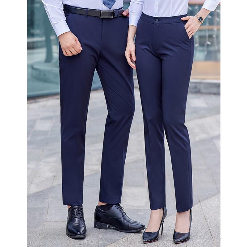 

Teluoman Summer Unisex Straight Suit Pants S