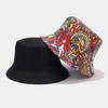 2027 NOUVEAU Chapeau Bob Large à Bord Personnalisé KJ Imprimé Réversible Unisexe Chapeau Bob Imprimé All Over en Polyester Avec Étiquette de Marque Privée