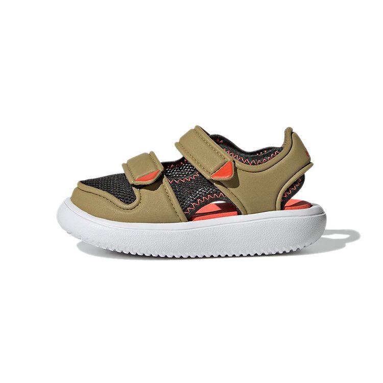 Adidas Water Sandal Space Leather Comfortable Versatile Non-Slip Low-Top Walking Shoes Baby Shoes Earth-Yellow FY6037