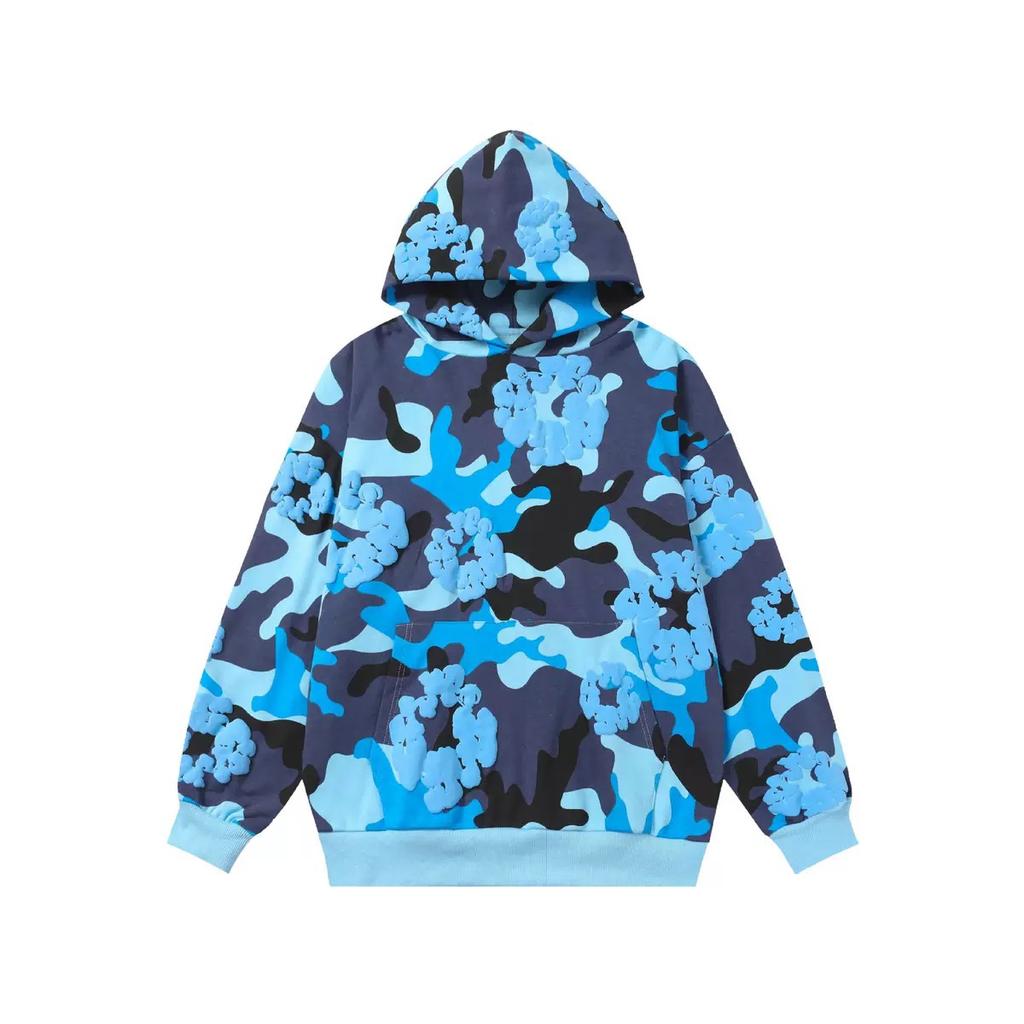 DRIPX Europe and America Fashion Loose Hoodie Foam Hooded Sweatshirts In Camouflage for Men and Women