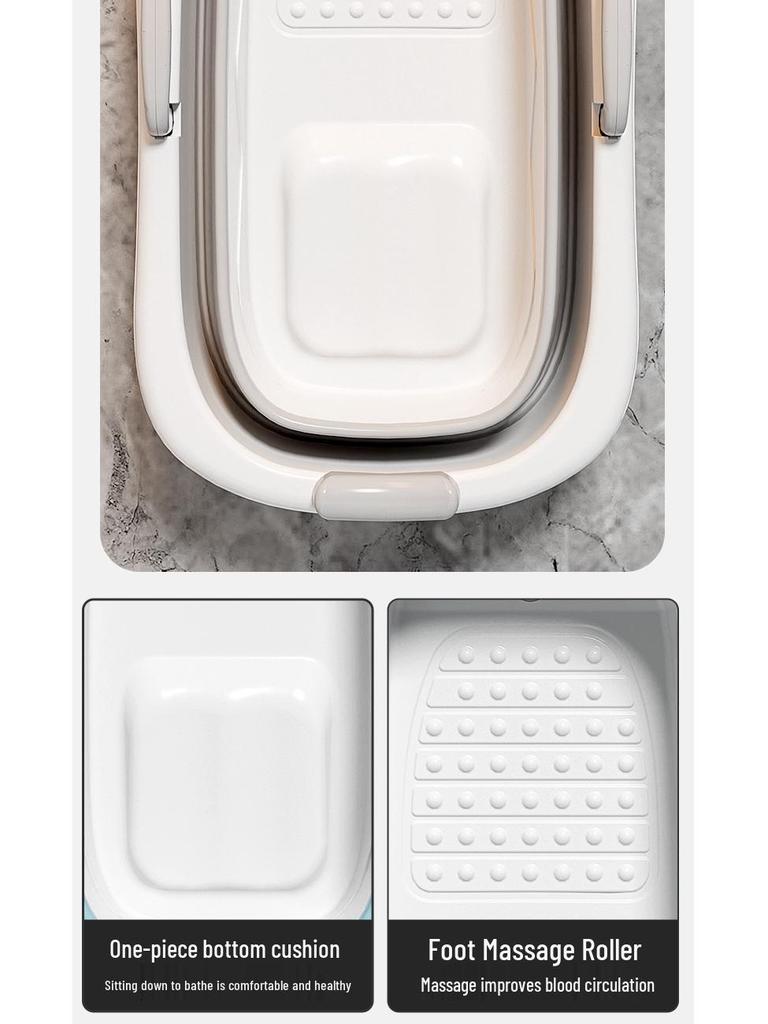 Foldable Large Children's Soaking Tub: Portable Baby Bath and Swimming Tub