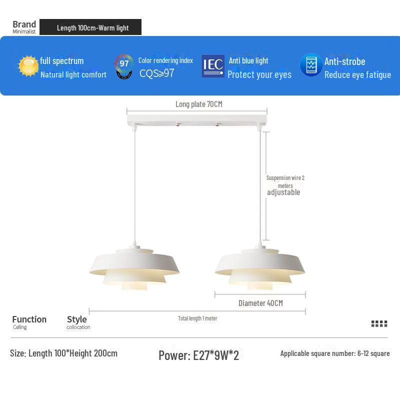 Nordic Designer Chandelier - Danish Dining & Cafe Lamp