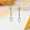 Teardrop Crystal Dangle Earrings for Women Gold/Silver Tone Water Drop CZ Drop Earrings Bridal Wedding Jewelry Gift