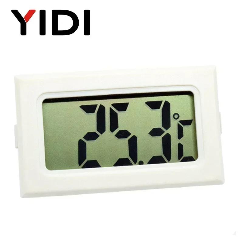 Mini Digital LCD Thermometer Hygrometer Gauge Freezer Tester Temperature Sensor Humidity Meter Detector Monitor Indoor Pet Car