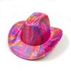 Color Blocks Laser Cowboy hat Western cowboy men and women retro party stage party Cowboy hat outdoor knight hat Wholesale