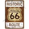 Route 66 Metal Sign House Plaque Metal Poster Tin Sign Plate Wall Posters Vintage Retro Aesthetic Room Decor Wall Art Decoration