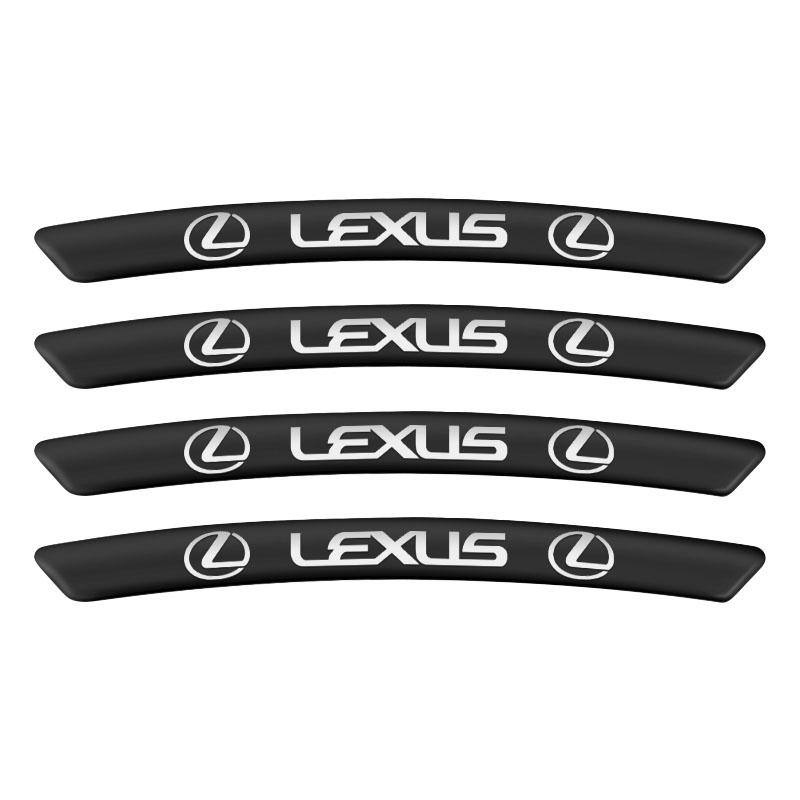 

4pcs Car Styling Auto Wheel Hub Badge Tire Rim Stickers Accessories For Lexus LC RZ IS350 ES300 GS350 CT200h GX460 LX570 RX500h чёрный