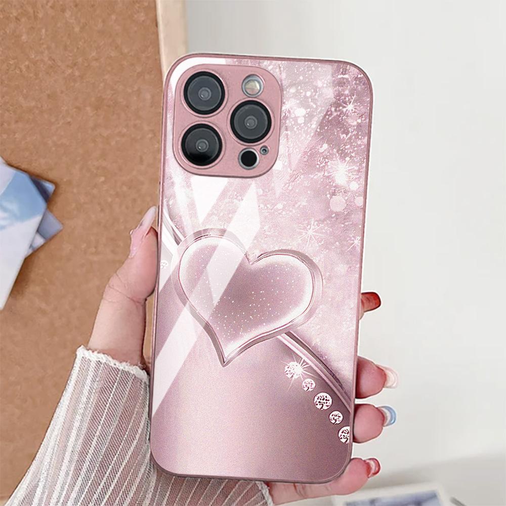 Tempered Glass Phone Case For iPhone 17 Pro Max 11 15 13 14 12 16 Pro Max 17 Air 16E SE 2022 7 8 Plus XR Elegant Butterfly Cover