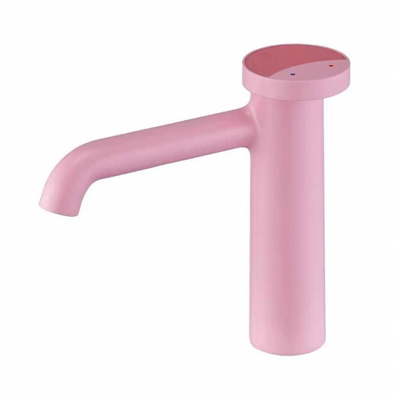 Colour Brass Bathroom Basin Faucet Deck Installation Single Hole Single Handle Cold And Hot Mixed Washbasin Faucet Pink/Blue