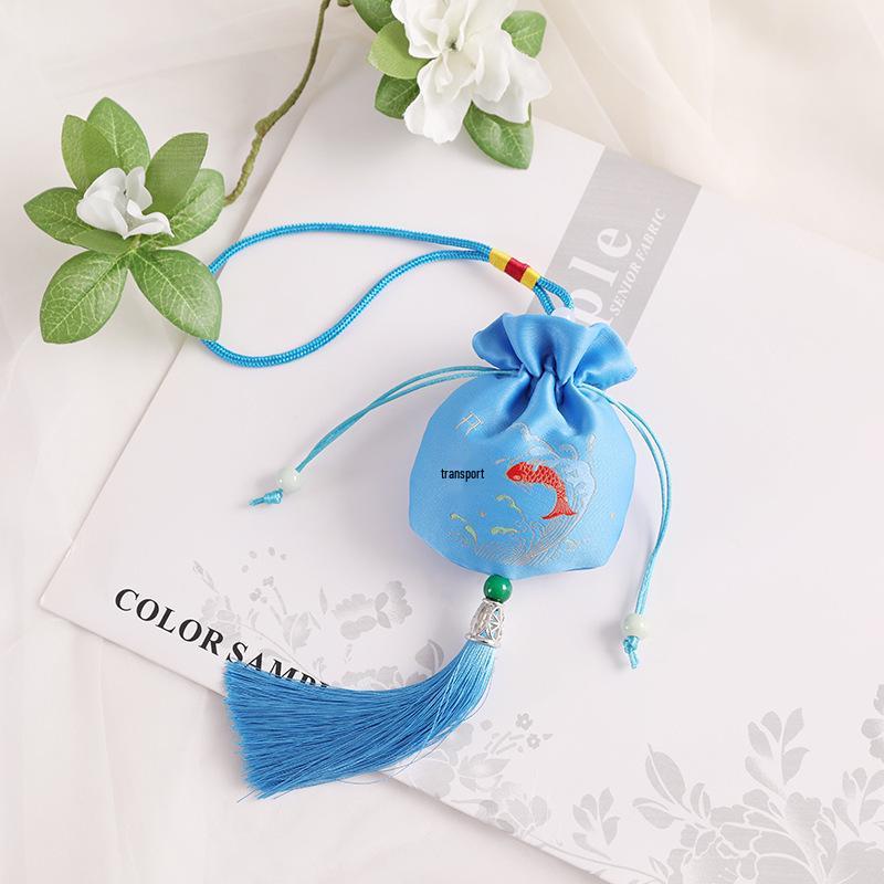 Ping An Cultural Scenic Amulet: Hanfu Style Sachet Pendant for Safety and Luck