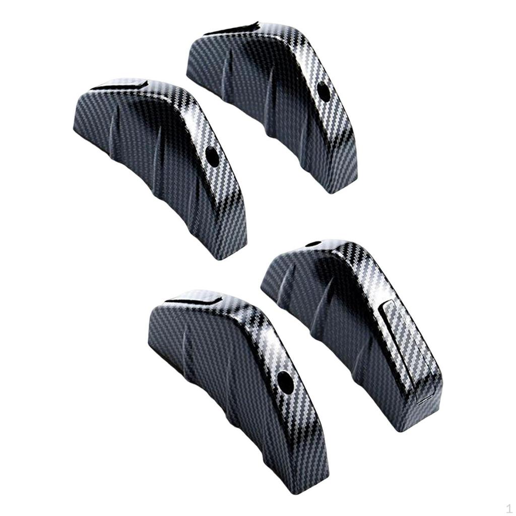 4Pcs Car Rear Lower Bumper Wing Lip Diffuser Spoiler Shark Fin Protector