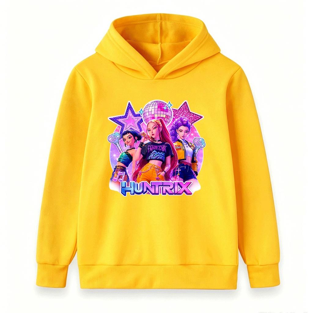 Kids Boys Girls Hoodie Sweatshirt Cute 3D Holographic K-pop Girls Print Casual Long Sleeve Pullover for Daily Party Wear