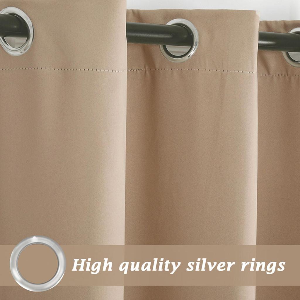 1/2/3/4 Outdoor Curtains for Patio Waterproof, Light Filtering Privacy Outside Curtains for Living Room, Gazebo, Porch, Pool