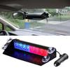 12V Car Strobe Light Flasher Vehicle Windshield Day Running Flashing 8LED Warning Signal Lamp Red Blue Police Emergency Lights