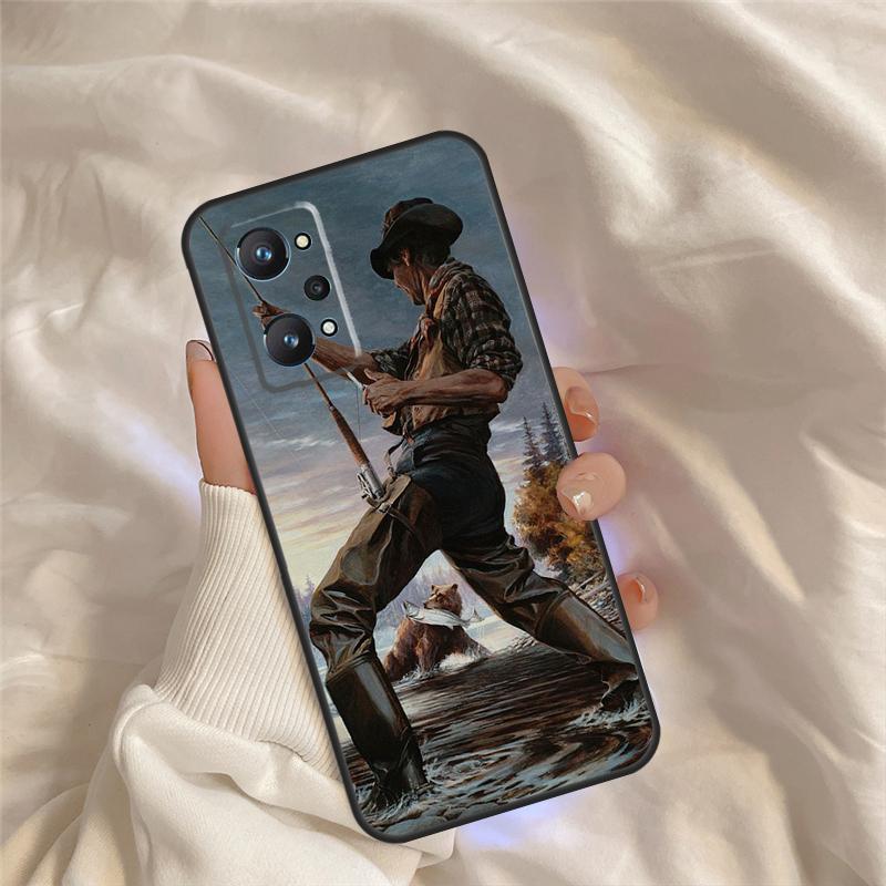 Fish Fishing Fisherman Case For Realme C71 C55 C67 C51 C75 C63 C61 C65 C53 C35 11 12 13 14 Pro Plus GT6 GT7 15 Pro