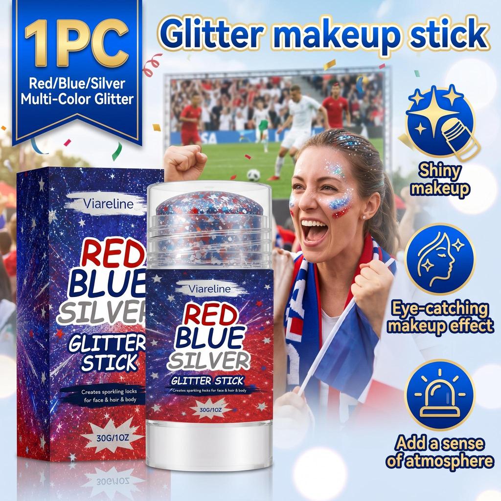 Shimmer Makeup Stick For Face Body And Hair Glitter Highlighting Stick Sparkle Effect Non Flaking Easy To Blend Daily Use 30g