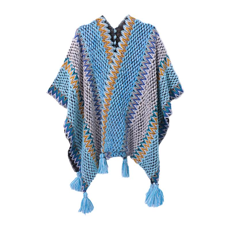 Yunnan Lijiang Ethnic Style Women's Thickened Travel Shawl Cloak