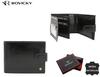 Large Leather Men's Wallet with Snap Closure - Rovicky