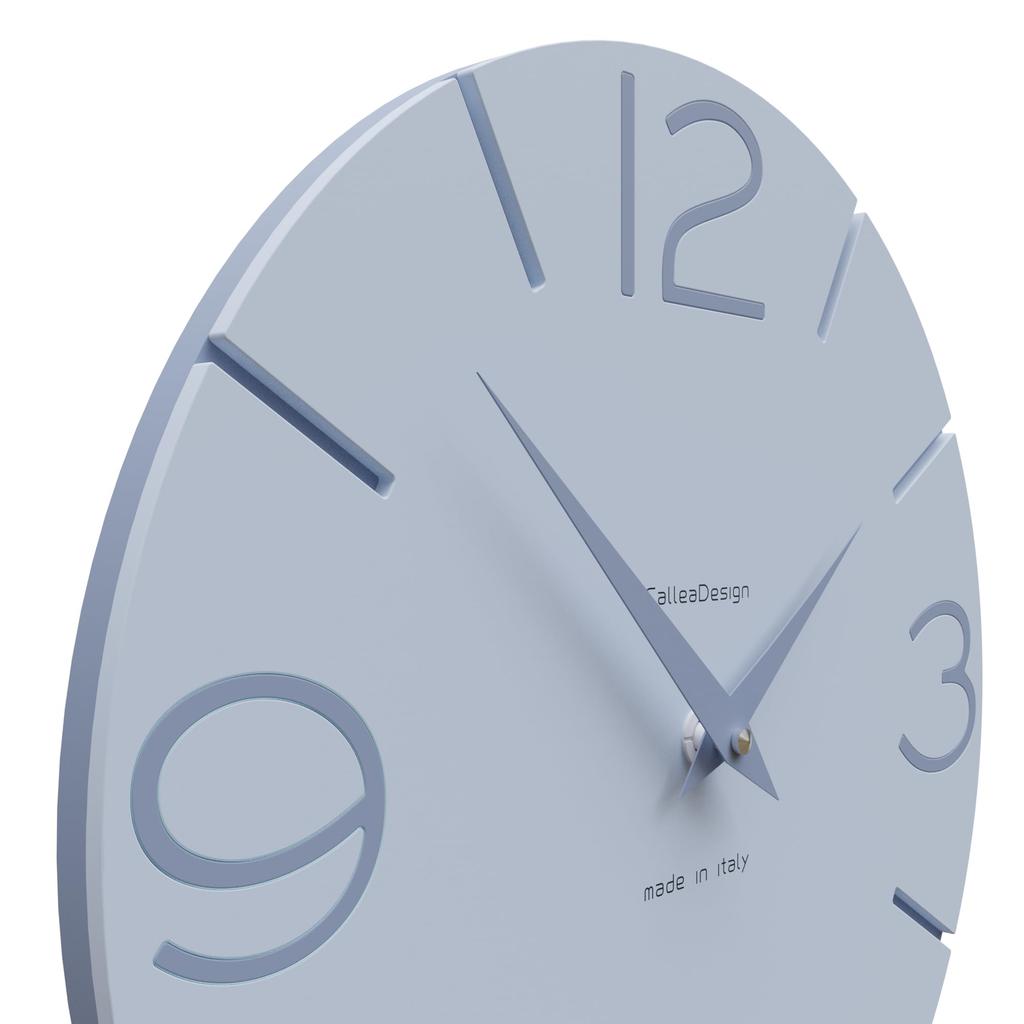 CalleaDesign SMILE Wall Clock Powder Sugar Blue