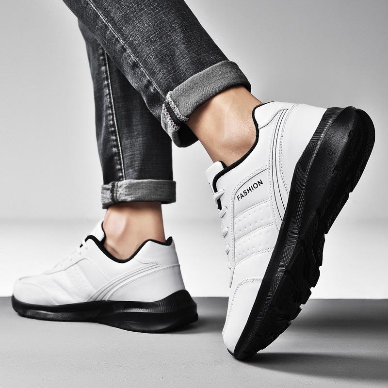 Rainproof shoes men's shoes wear-resistant hiking running shoes non-slip black wave shoes casual sports travel shoes leather waterproof shoes