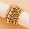Exaggerated CCB Beaded Multi-Layer Rings for Women Minimalist Elastic Rope Finger Ring Set Stackable Dainty Zircon Gift