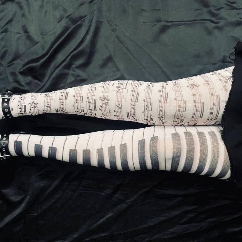 High Fashionable Letter Print Pantyhose Breathable Design For Active Women