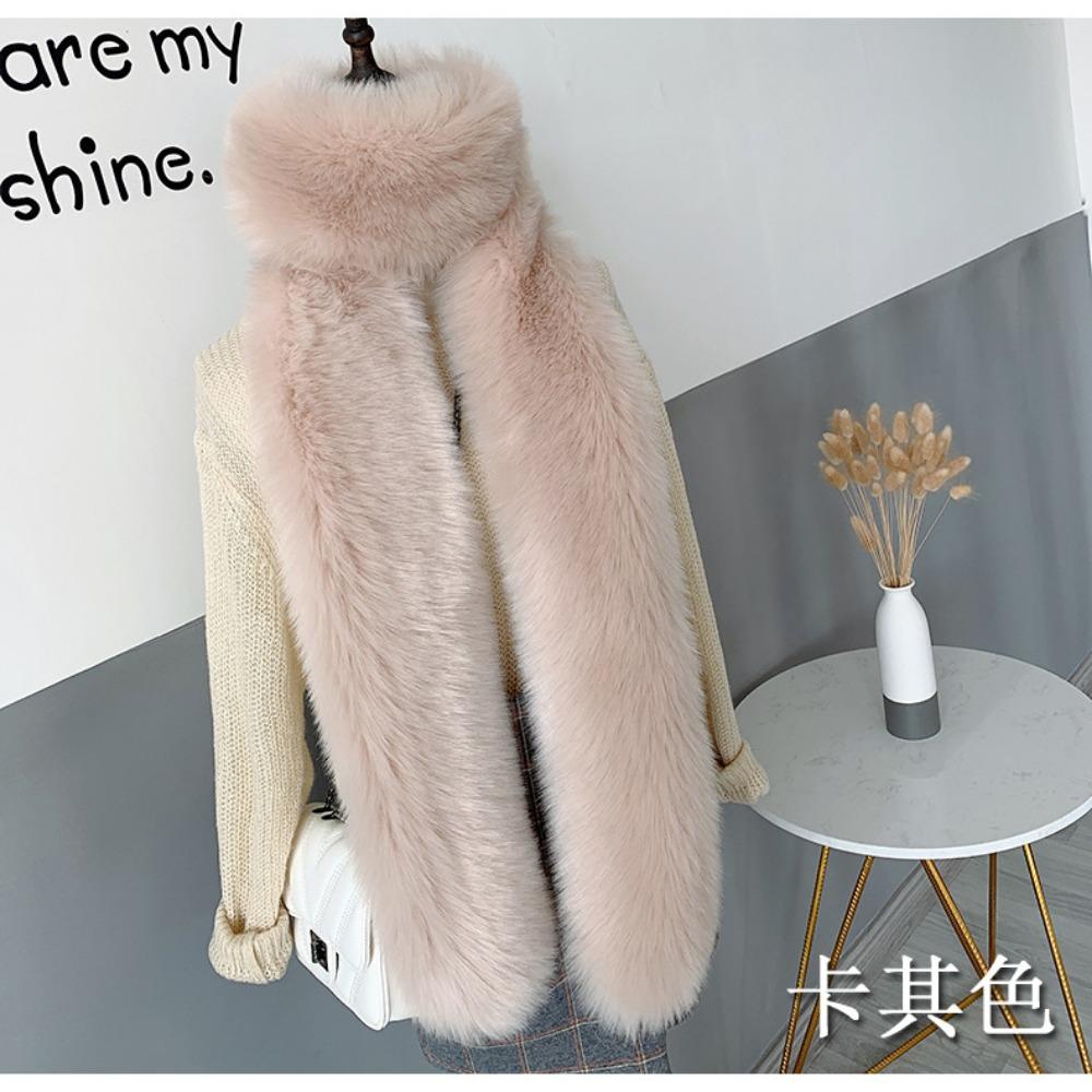 Fashionable and Versatile Fur Long Scarf for Winter Warm Fur Scarf with Fur Collar Imitation Rabbit Fur Fox Fur Ladies Scarf