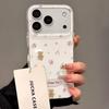 Floral Bear Cartoon Hard Shell Phone Case for Apple 11, 13, 14, 15, 15 Pro, 16, 17 Pro Max