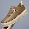 Premium Men's Leather Casual Shoes Comfortable Sneakers Lightweight Male Walking Shoes Thick Bottom Skateboard Footwear Trainers