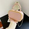 Fashionable Women Chain Box Bag Pu Shaped Small Square Bag Simple Crossbody Bag Portable Handbag Lady Shoulder Bag New Design